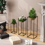 Aberto Design Maceta Decorativa de Metal Negro y Dorado GED-019-A